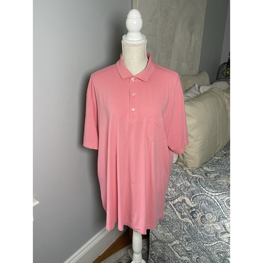 Peter Millar Polo Shirt Adult Pink Seaside Wash Golf Mens Cotton Casual XL